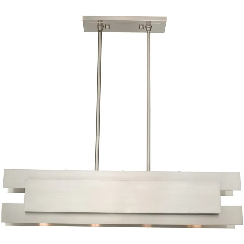 Best Seller Varick 4 Light 36 inch Brushed Nickel Linear Chandelier Ceiling Light