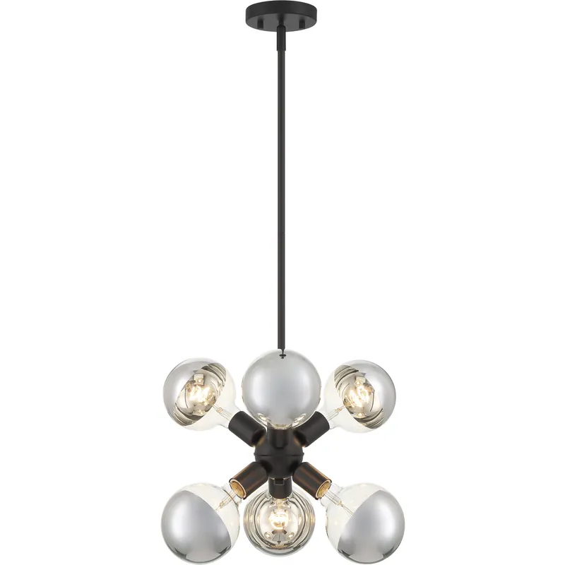 Bulk Order Gambit 6 Light 7 inch Matte Black Pendant Ceiling Light