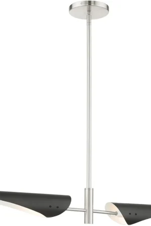 Capistrano 2 Light 38 inch Brushed Nickel Linear Chandelier Ceiling Light High Quality