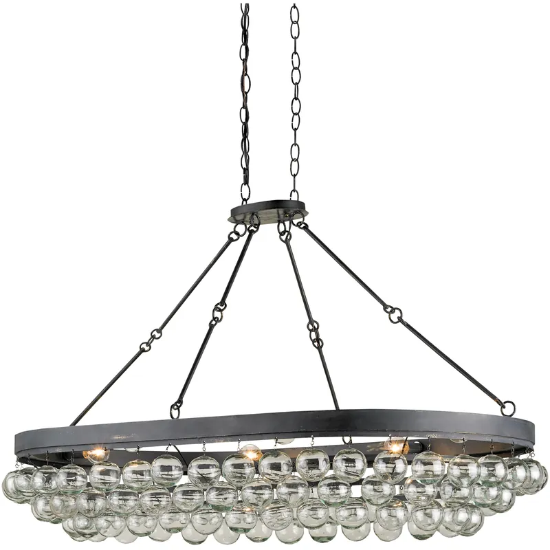 Balthazar 6 Light 46 inch French Black Pendant Ceiling Light Limited Edition