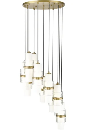 Cayden 11 Light 24 inch Modern Gold Chandelier Ceiling Light Next Day Delivery