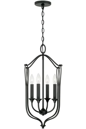 Bentley 4 Light 15 inch Black Iron Foyer Light Ceiling Light Certified