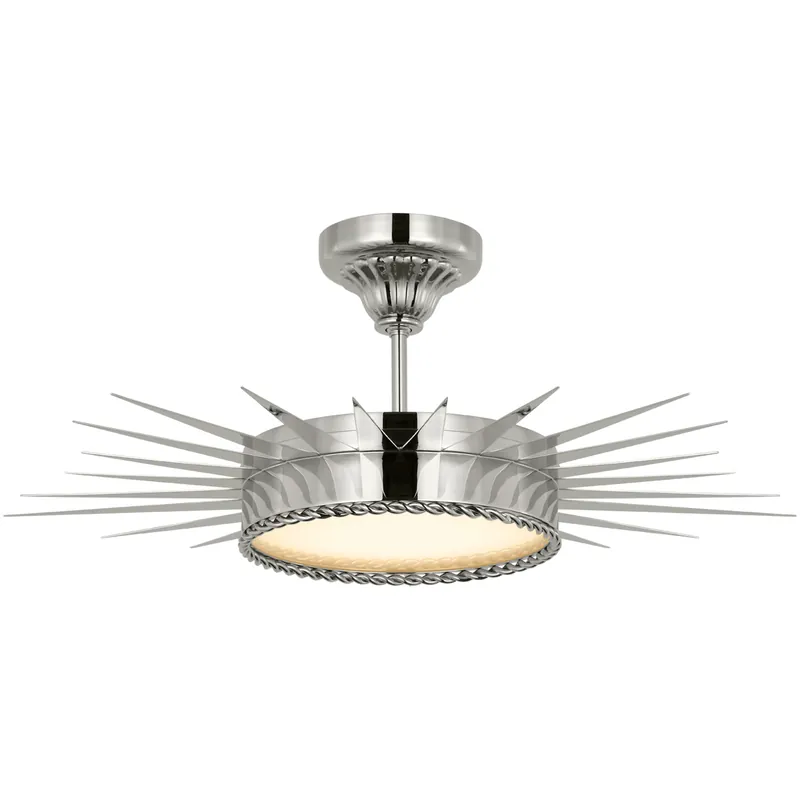 Best Price Suzanne Kasler Soleil LED 27.75 inch Polished Nickel Semi-Flush Mount Ceiling Light