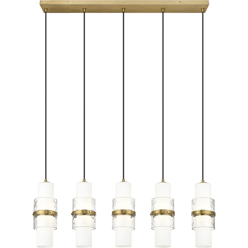 Cayden 5 Light 42 inch Modern Gold Linear Chandelier Ceiling Light Weekend Sale