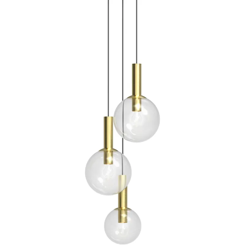 Bubbles 3 Light 20 inch Satin Brass Chandelier Ceiling Light Special Offer