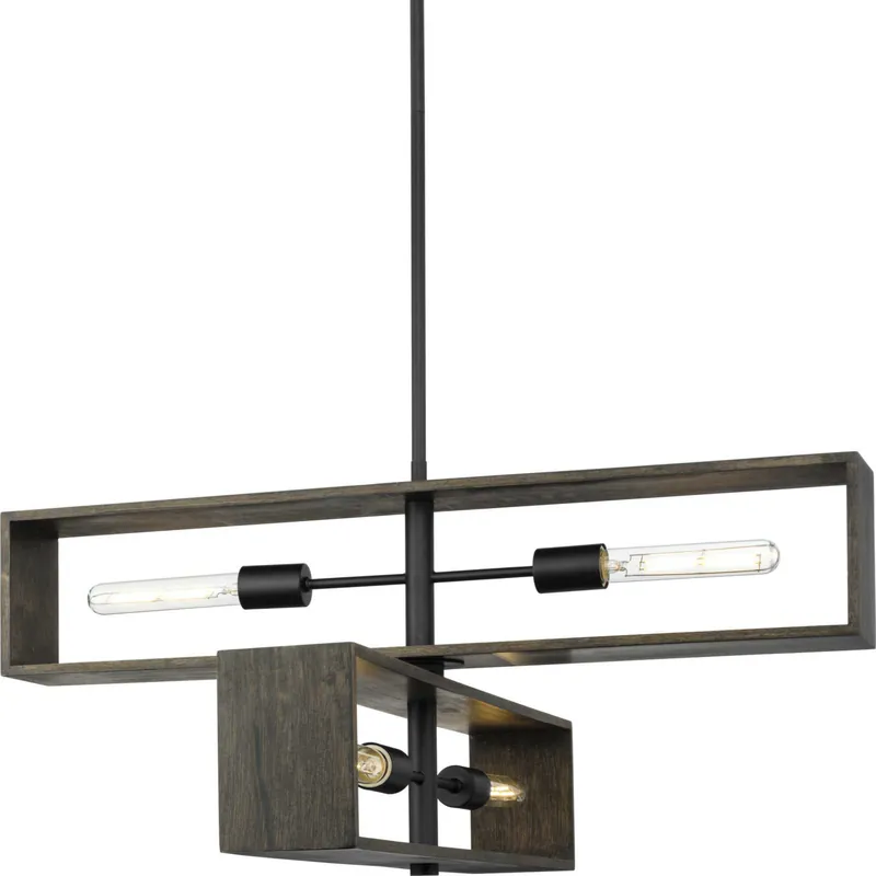 Big Sale Boundary 4 Light 30 inch Matte Black Chandelier Ceiling Light, Design Series