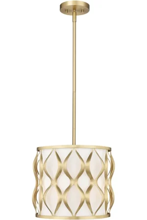 Certified Harden 3 Light 12 inch Modern Gold Pendant Ceiling Light