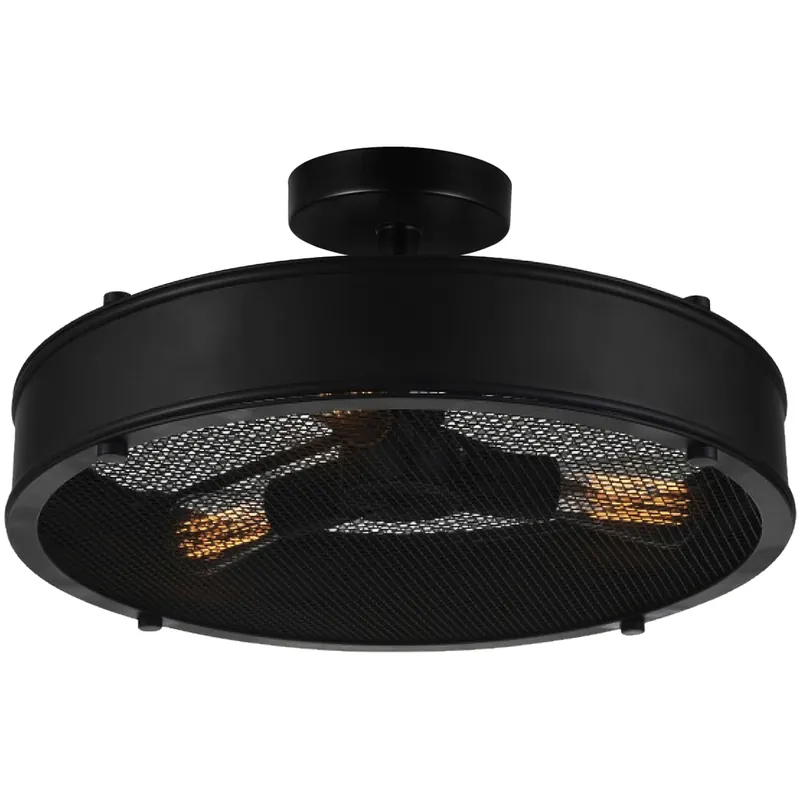 Best Price Tigris 3 Light 16 inch Black Drum Shade Flush Mount Ceiling Light