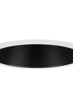 6in Recessed Trim PAR38 Black Step Baffle Trim Limited Time