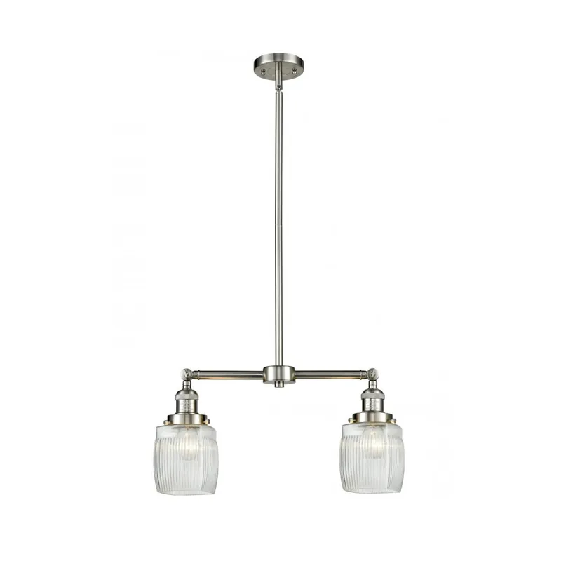Authentic Franklin Restoration Colton LED 22 inch Brushed Satin Nickel Chandelier Ceiling Light, Franklin Restoration