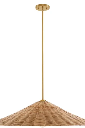 Bohemian 1 Light 35 inch Natural Brass Pendant Ceiling Light Best Seller