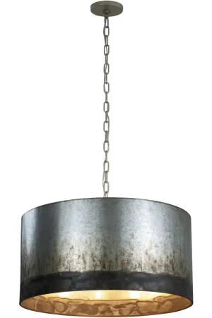 Certified Cannery 4 Light 24 inch Ombre Galvanized Pendant Ceiling Light
