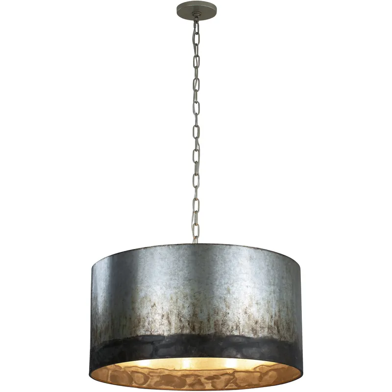 Certified Cannery 4 Light 24 inch Ombre Galvanized Pendant Ceiling Light