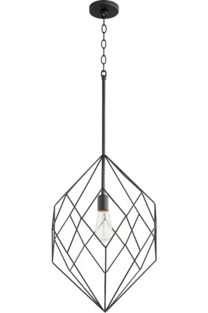Budget Fort Worth 1 Light 16 inch Noir Pendant Ceiling Light