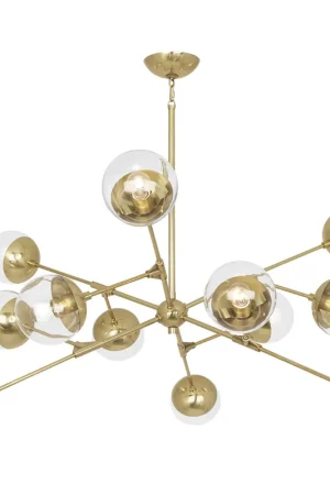 Celeste 12 Light 50.5 inch Modern Brass Chandelier Ceiling Light Next Day Delivery