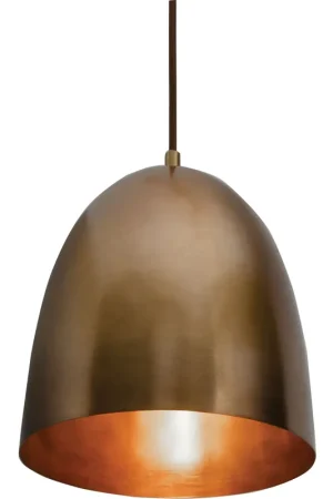 Best Price Brooklyn 1 Light 9.5 inch Antique Brass Pendant Ceiling Light