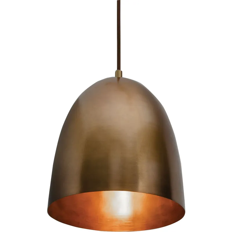 Best Price Brooklyn 1 Light 9.5 inch Antique Brass Pendant Ceiling Light