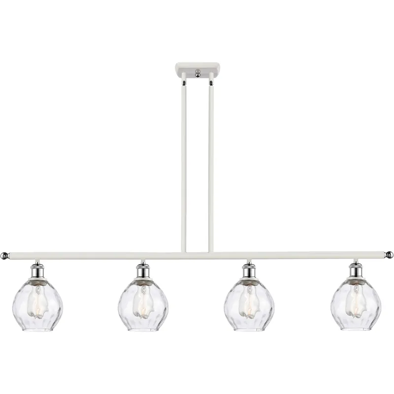Ballston Small Waverly LED 48 inch White and Polished Chrome Island Light Ceiling Light, Ballston Cheap