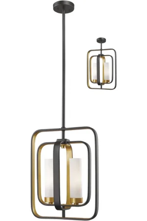 Aideen 2 Light 11 inch Bronze Gold Pendant Ceiling Light Editor’s Pick