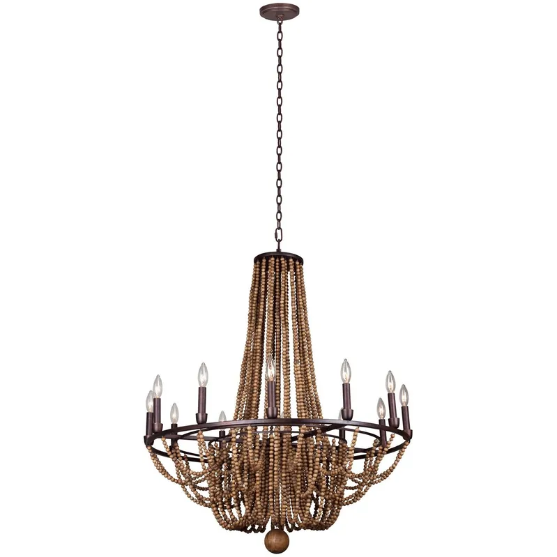 Beechwood 12 Light 34 inch Royal Mahogany Chandelier Ceiling Light Hot Picks