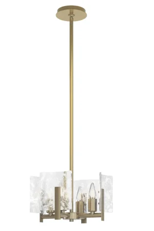Arc 4 Light 13.5 inch Modern Brass Semi-Flush/Pendant Ceiling Light Secure Checkout