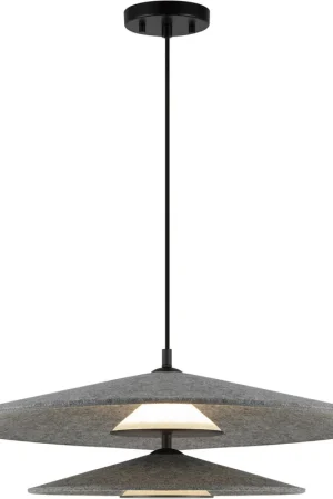 Best Seller Cruz LED 24 inch Felt - Gray Pendant Ceiling Light in Felt Shade