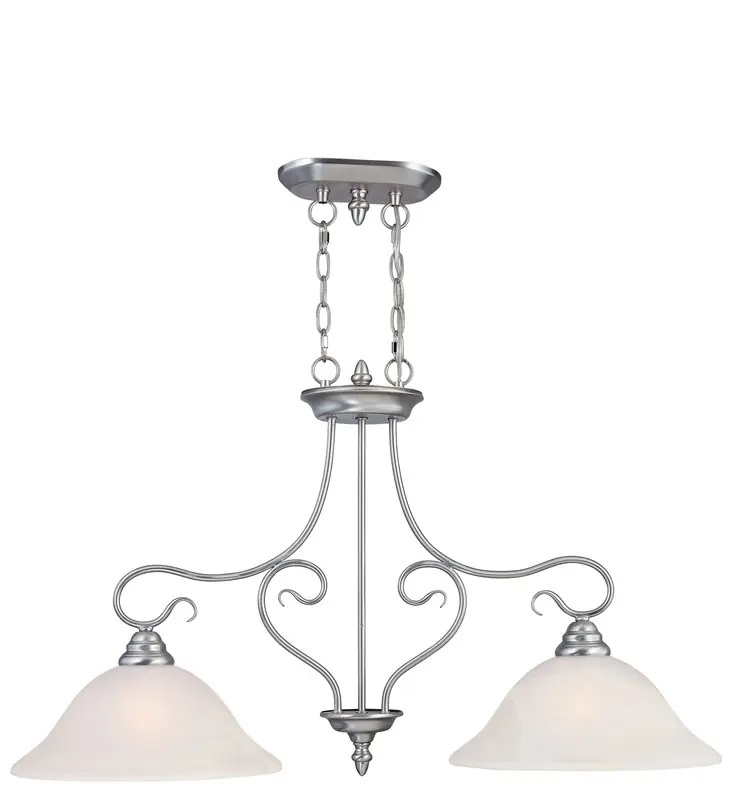 Clearance Coronado 2 Light 35 inch Brushed Nickel Island Ceiling Light