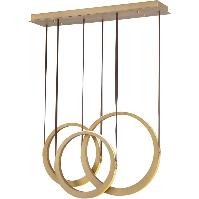 Buy Online Tether LED 9 inch Natural Aged Brass Multi-Light Pendant Ceiling Light
