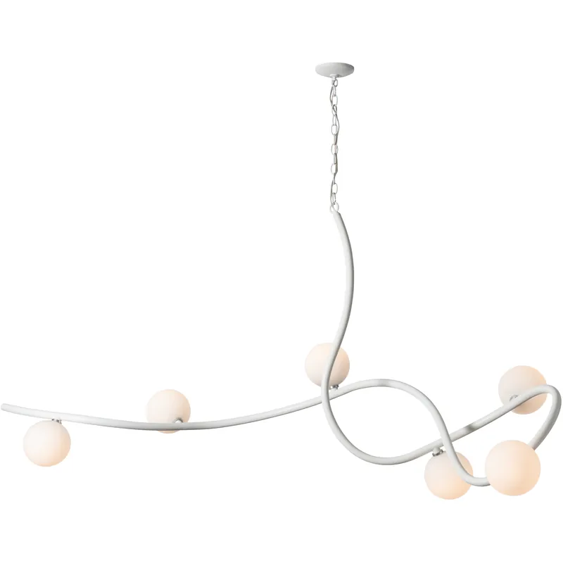 Big Sale Slide 6 Light 69.2 inch White Pendant Ceiling Light, XL