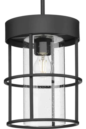 Burgess 1 Light 9.5 inch Matte Black Mini Pendant Ceiling Light, Design Series One Day Deal