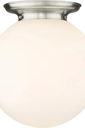 Beacon 1 Light 15.75 inch Satin Nickel Flush Mount Ceiling Light New Arrival