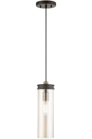 Art Glass 1 Light 5 inch Bronze Mini Pendant Ceiling Light Weekend Sale