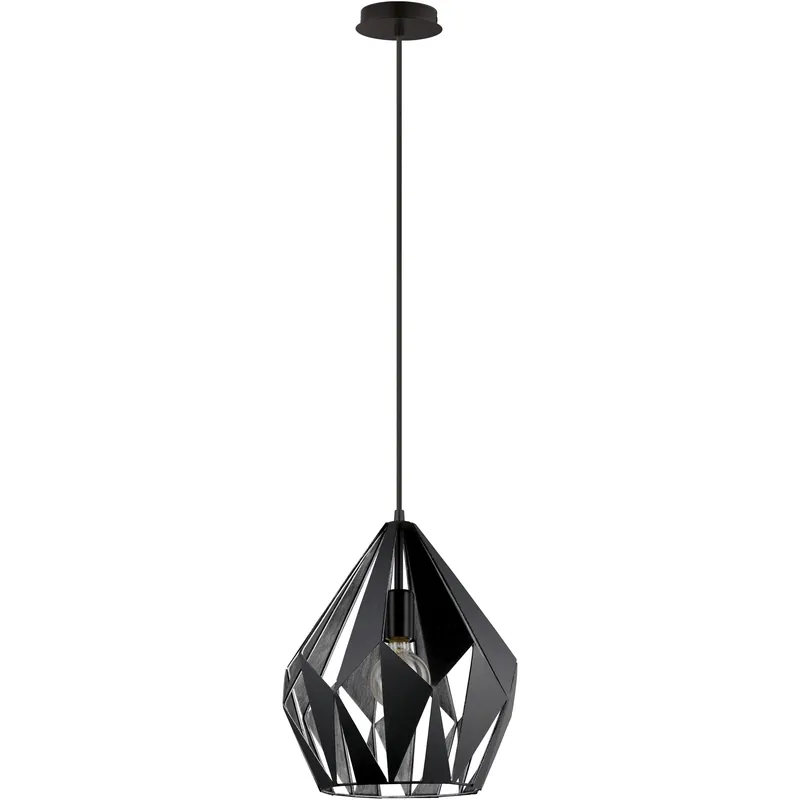 Bargain Carlton 1 Light 12.2 inch Matte Black and Silver Pendant Ceiling Light