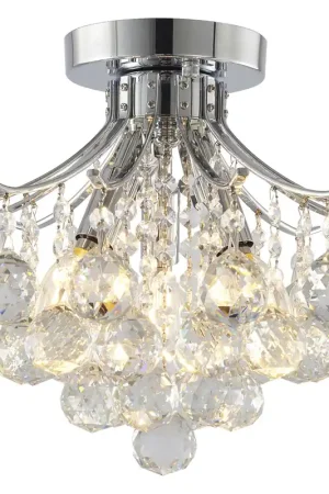 Canada 3 Light 12 inch Chrome Semi Flush Mount Ceiling Light Editor’s Pick