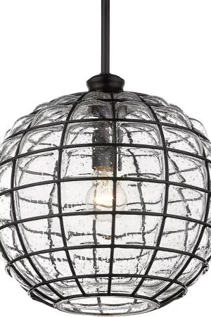 Best Choice Powell 1 Light 13.75 inch Matte Black Pendant Ceiling Light, Medium