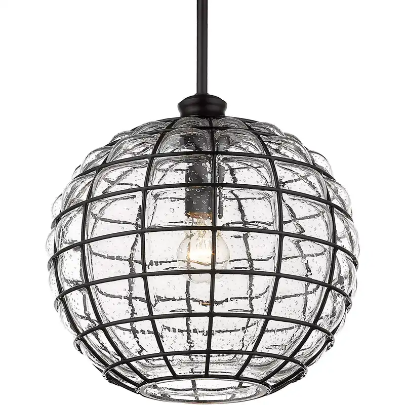Best Choice Powell 1 Light 13.75 inch Matte Black Pendant Ceiling Light, Medium