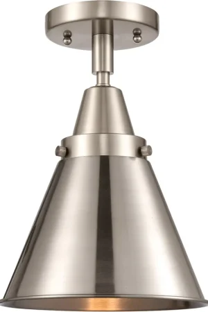Brand New Franklin Restoration Appalachian LED 8 inch Brushed Satin Nickel Flush Mount Ceiling Light