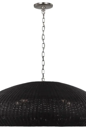 Chapman & Myers Kokomo LED 44 inch Polished Nickel Wide Pendant Ceiling Light Limited Edition