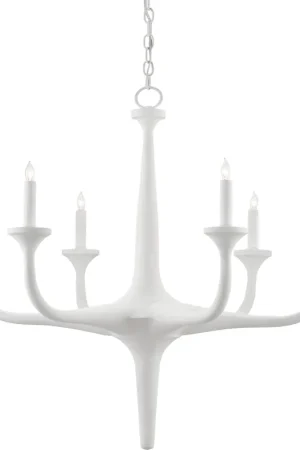 Best Seller Albion 6 Light 31 inch Gesso White Chandelier Ceiling Light