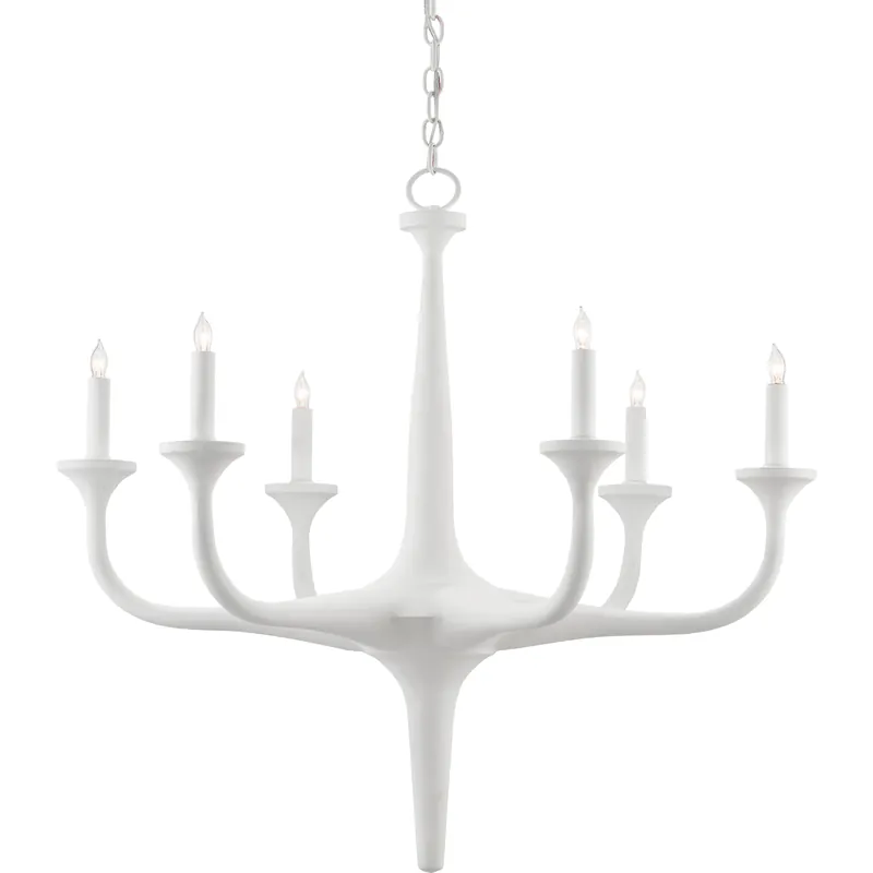 Best Seller Albion 6 Light 31 inch Gesso White Chandelier Ceiling Light