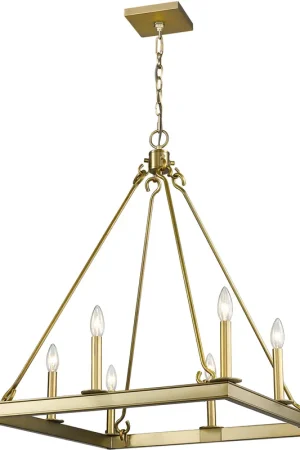 Barclay 8 Light 26 inch Olde Brass Chandelier Ceiling Light Fresh Stock