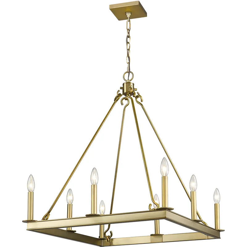 Barclay 8 Light 26 inch Olde Brass Chandelier Ceiling Light Fresh Stock