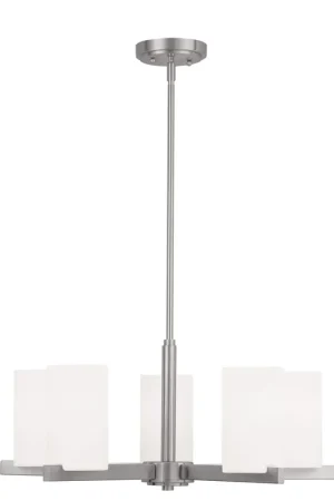Astoria 5 Light 25 inch Brushed Nickel Chandelier Ceiling Light Fresh Stock