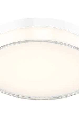 Authentic Vantage LED 7 inch White Flush Mount Ceiling Light, Outdoor