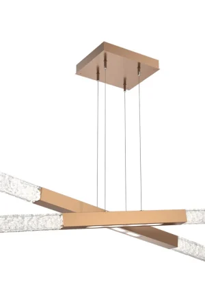 Axis LED 47.9 inch Novel Brass Linear Pendant Ceiling Light in 2700K LED, Moda Double Shop Now