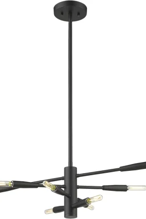 Ascension 8 Light 16 inch Matte Black Chandelier Ceiling Light One Day Deal