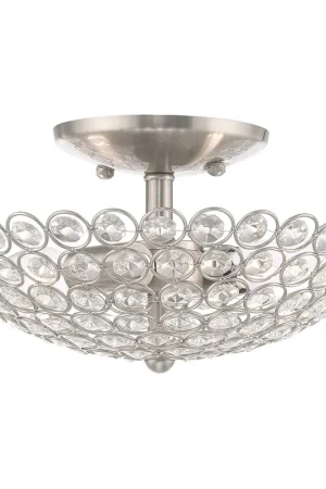 Cassandra 2 Light 11 inch Brushed Nickel Pendant Ceiling Light Top Pick