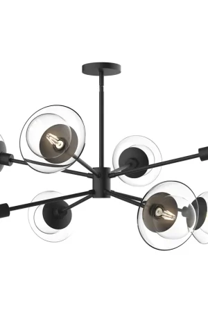 Alora Mood Francesca 8 Light 40 inch Matte Black Chandelier Ceiling Light Deal