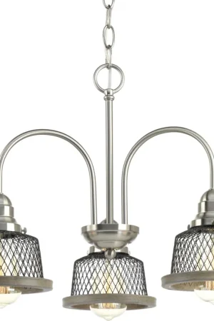 Biarritz 3 Light 20 inch Brushed Nickel Chandelier Ceiling Light Budget