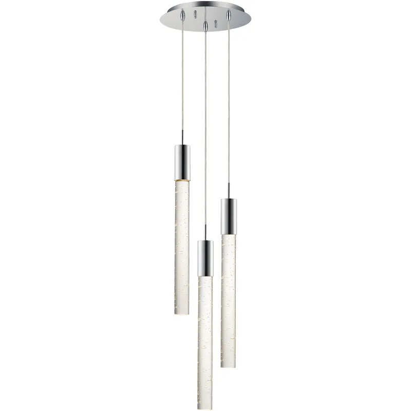 Big Fizz LED 13 inch Polished Chrome Multi-Light Pendant Ceiling Light Modern